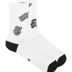 Café du Cycliste Aero Sokken - stickers/black on white