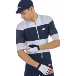 Café du Cycliste Angeline Fietsshirt met Korte Mouwen Heren - navy/white