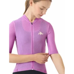 Café du Cycliste Angeline Fietsshirt met Korte Mouwen Dames - cold dye/ultra violet