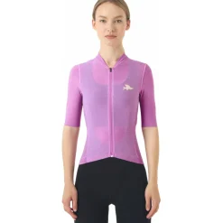 Café du Cycliste Angeline Fietsshirt met Korte Mouwen Dames - cold dye/ultra violet