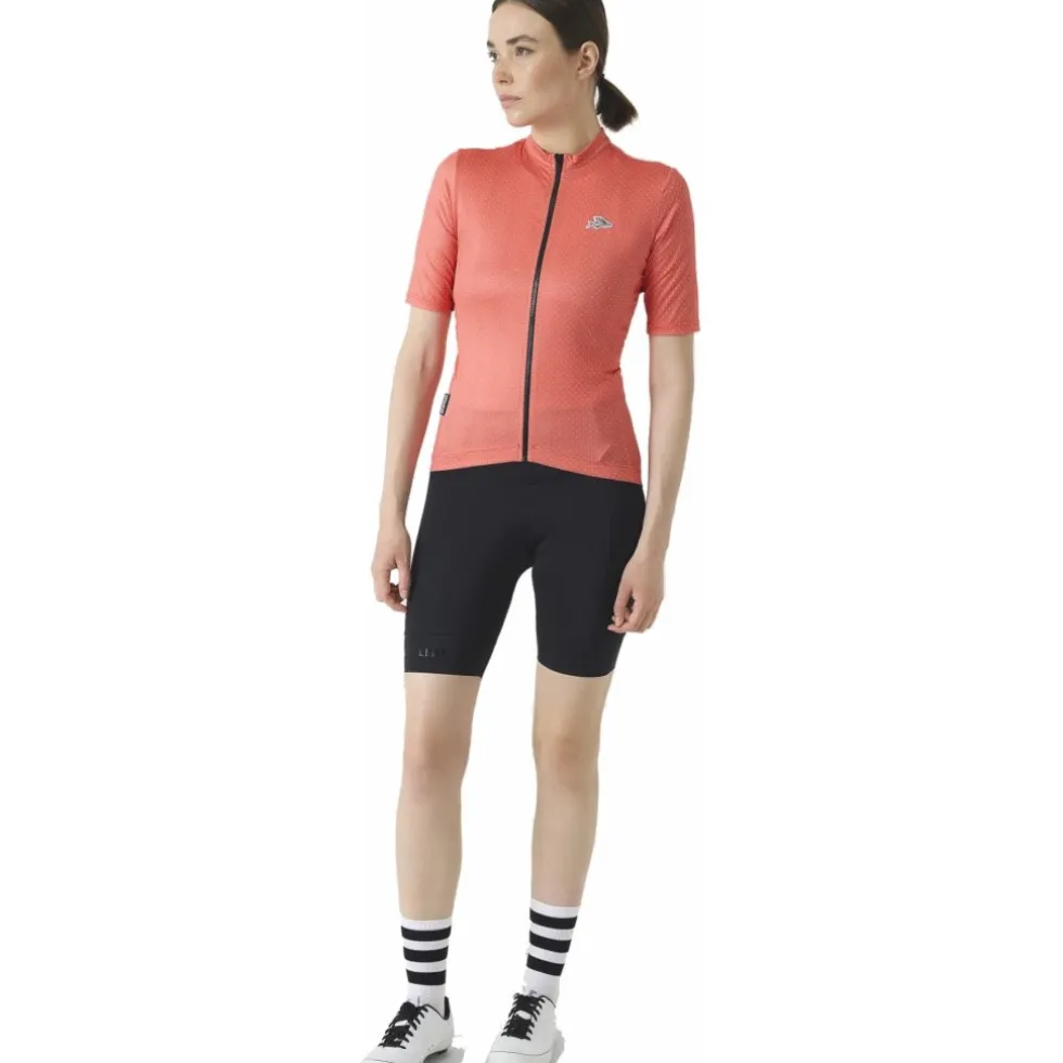 Café du Cycliste Fleurette Fietsshirt met Korte Mouwen Dames - fire