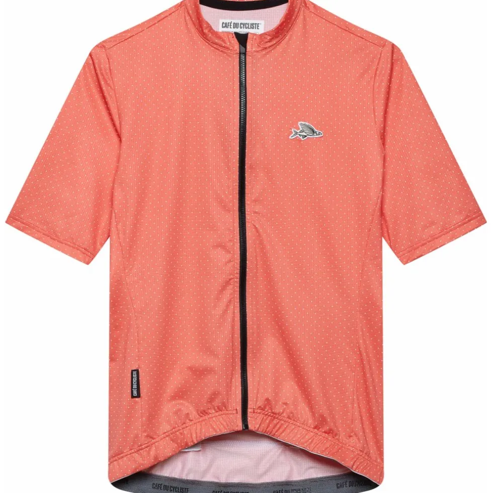 Café du Cycliste Fleurette Fietsshirt met Korte Mouwen Dames - fire