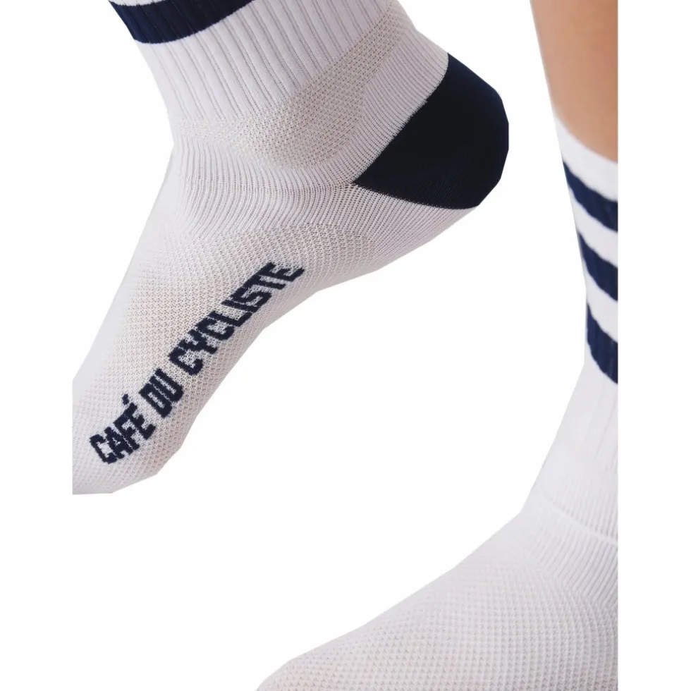 Café du Cycliste Skate Sokken - navy on white