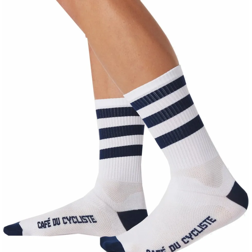 Café du Cycliste Skate Sokken - navy on white