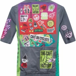 Café du Cycliste x Café Factory Team Bergida Fietsshirt met Korte Mouwen Dames - multico