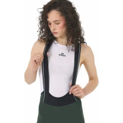 Café du Cycliste x Montmartre Vélo Club Paris Victoire Fietsshort met Bretels Dames - dark green
