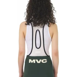 Café du Cycliste x Montmartre Vélo Club Paris Victoire Fietsshort met Bretels Dames - dark green