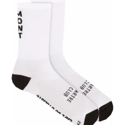 Café du Cycliste x Montmartre Vélo Club Paris Solid Sokken - black on white