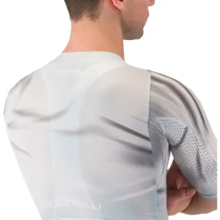 Castelli Aero Race 8S Fietsshirt met Korte Mouwen Heren - silver grey/smoky grey 870