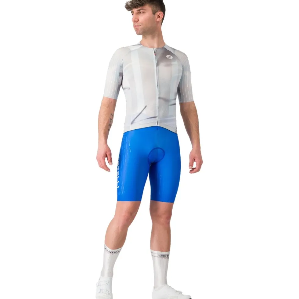 Castelli Aero Race 8S Fietsshirt met Korte Mouwen Heren - silver grey/smoky grey 870