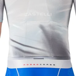 Castelli Aero Race 8S Fietsshirt met Korte Mouwen Heren - silver grey/smoky grey 870