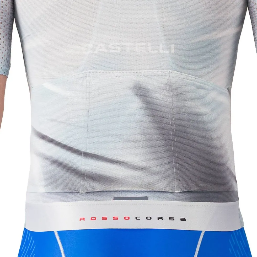 Castelli Aero Race 8S Fietsshirt met Korte Mouwen Heren - silver grey/smoky grey 870