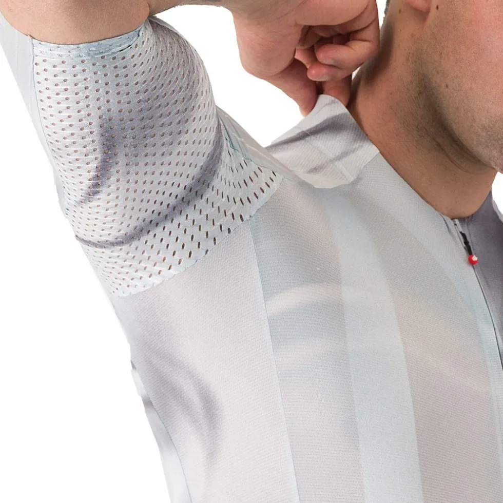 Castelli Aero Race 8S Fietsshirt met Korte Mouwen Heren - silver grey/smoky grey 870