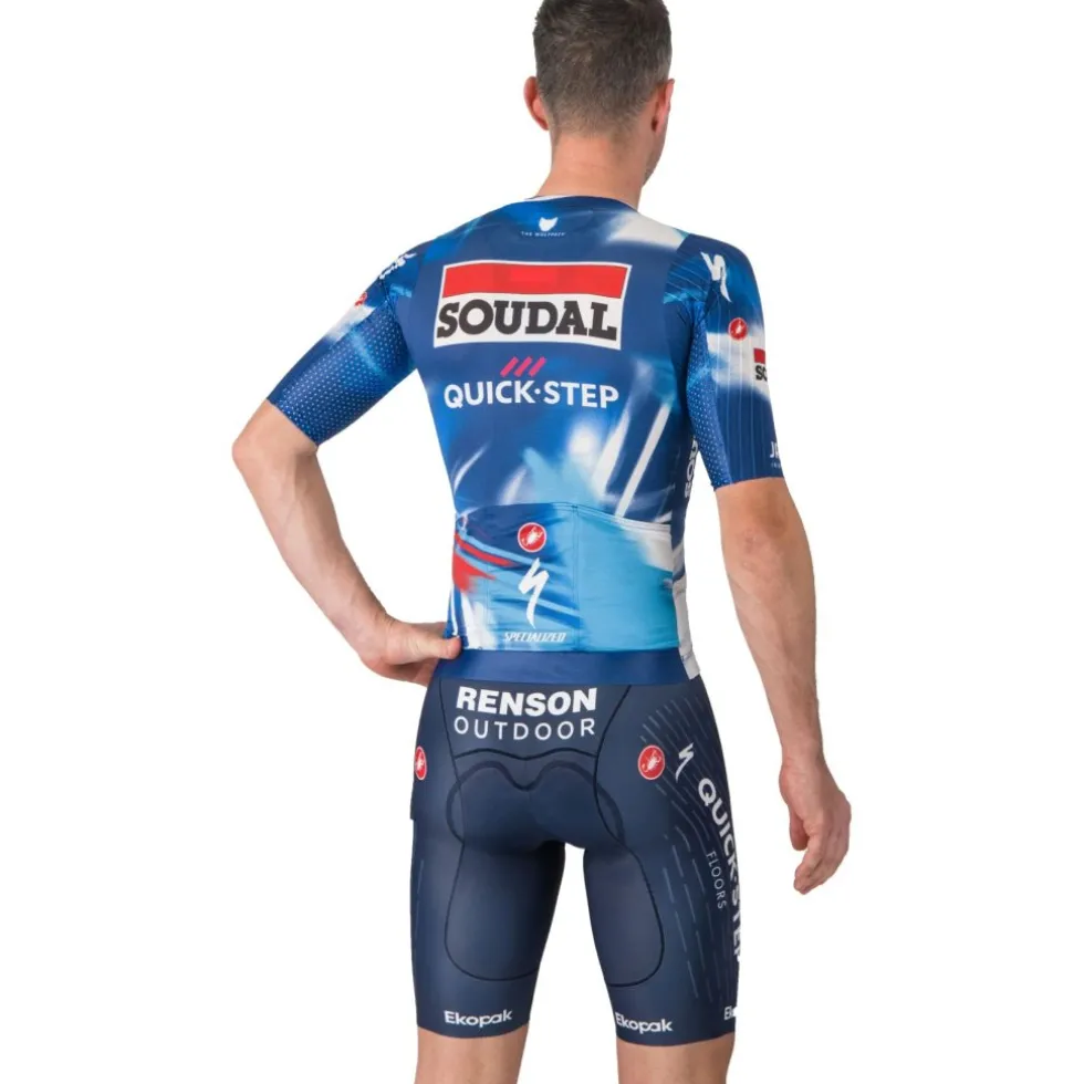 Castelli Aero Race 8S Fietsshirt met Korte Mouwen Team Soudal Quick-Step Heren - score/blue-red 150
