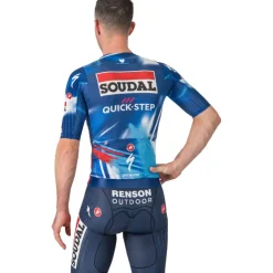 Castelli Aero Race 8S Fietsshirt met Korte Mouwen Team Soudal Quick-Step Heren - score/blue-red 150