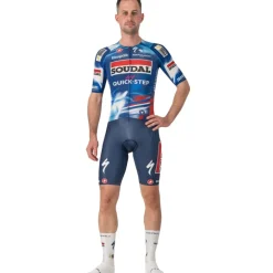 Castelli Aero Race 8S Fietsshirt met Korte Mouwen Team Soudal Quick-Step Heren - score/blue-red 150