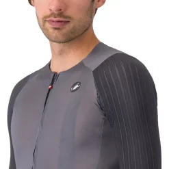 Castelli Aero Race 8S Fietsshirt met Korte Mouwen Heren - smoky grey 021