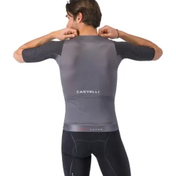 Castelli Aero Race 8S Fietsshirt met Korte Mouwen Heren - smoky grey 021