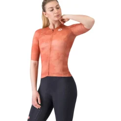 Castelli Aero Race 8S Trui met korte mouwen Dames - paprika 655