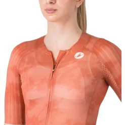 Castelli Aero Race 8S Trui met korte mouwen Dames - paprika 655