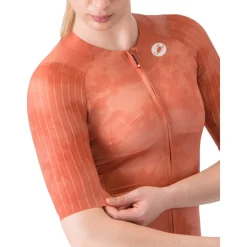 Castelli Aero Race 8S Trui met korte mouwen Dames - paprika 655