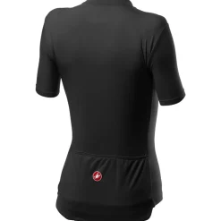 Castelli Anima 3 Dames Fietsshirt met Korte Mouwen - light black/red 085