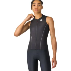 Castelli Anima Flow Shirt zonder mouwen Dames - black/white 010