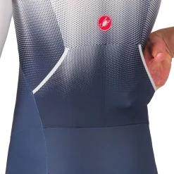 Castelli Core Tri Racebody Korte Mouw Heren - belgian blue/white 424