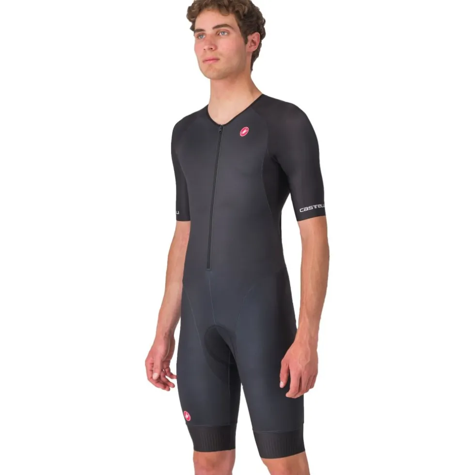 Castelli Core Tri Racebody Korte Mouw Heren - zwart 010