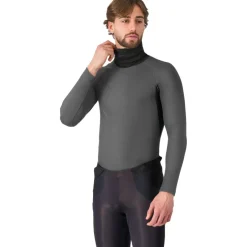 Castelli Flanders 2 High Neck Warmer Hemd met Lange Mouwen Heren - grijs 008
