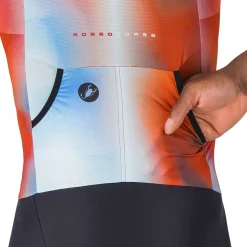 Castelli Free Sanremo 3 Racebody Heren - paprika/winter sky-black 655