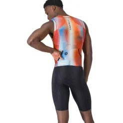 Castelli Free Sanremo 3 Racebody Heren - paprika/winter sky-black 655
