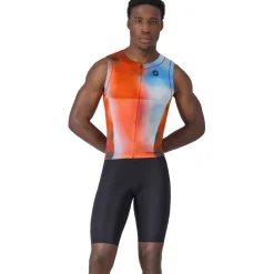 Castelli Free Sanremo 3 Racebody Heren - paprika/winter sky-black 655