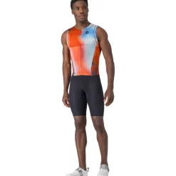 Castelli Free Sanremo 3 Racebody Heren - paprika/winter sky-black 655