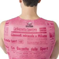 Castelli Giro d'Italia Gazzetta Dello Sport Hemd zonder mouwen voor heren - pink round 025