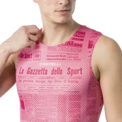 Castelli Giro d'Italia Gazzetta Dello Sport Hemd zonder mouwen voor heren - pink round 025