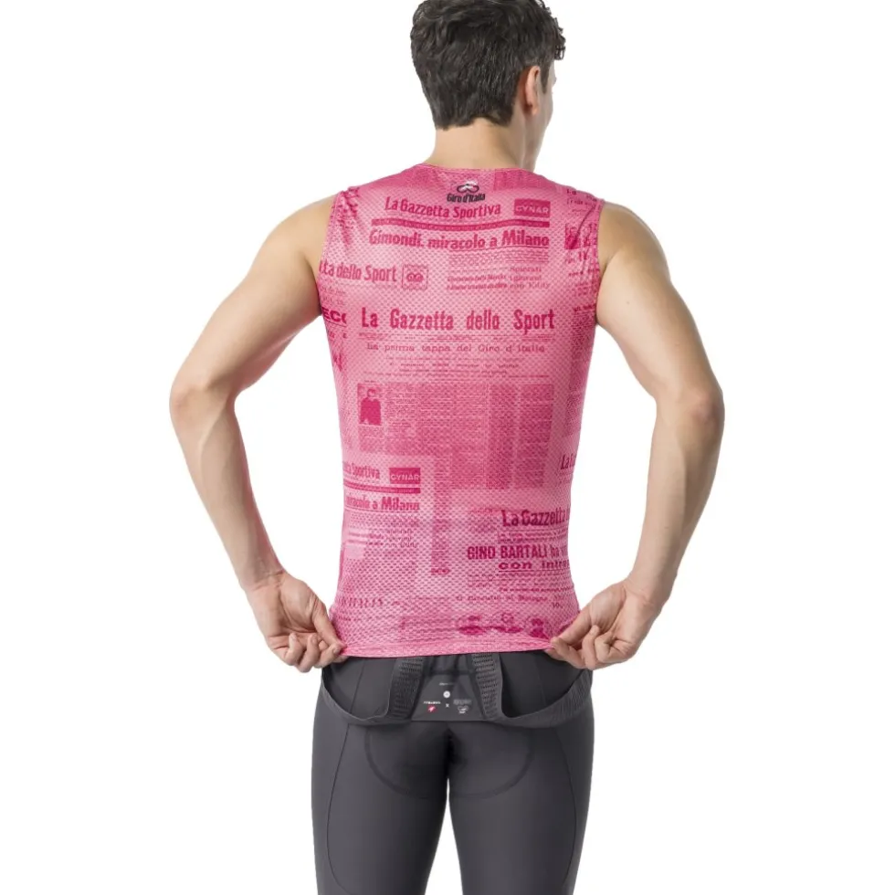 Castelli Giro d'Italia Gazzetta Dello Sport Hemd zonder mouwen voor heren - pink round 025