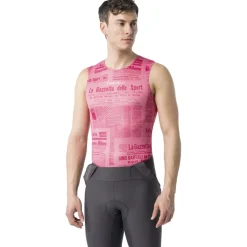 Castelli Giro d'Italia Gazzetta Dello Sport Hemd zonder mouwen voor heren - pink round 025
