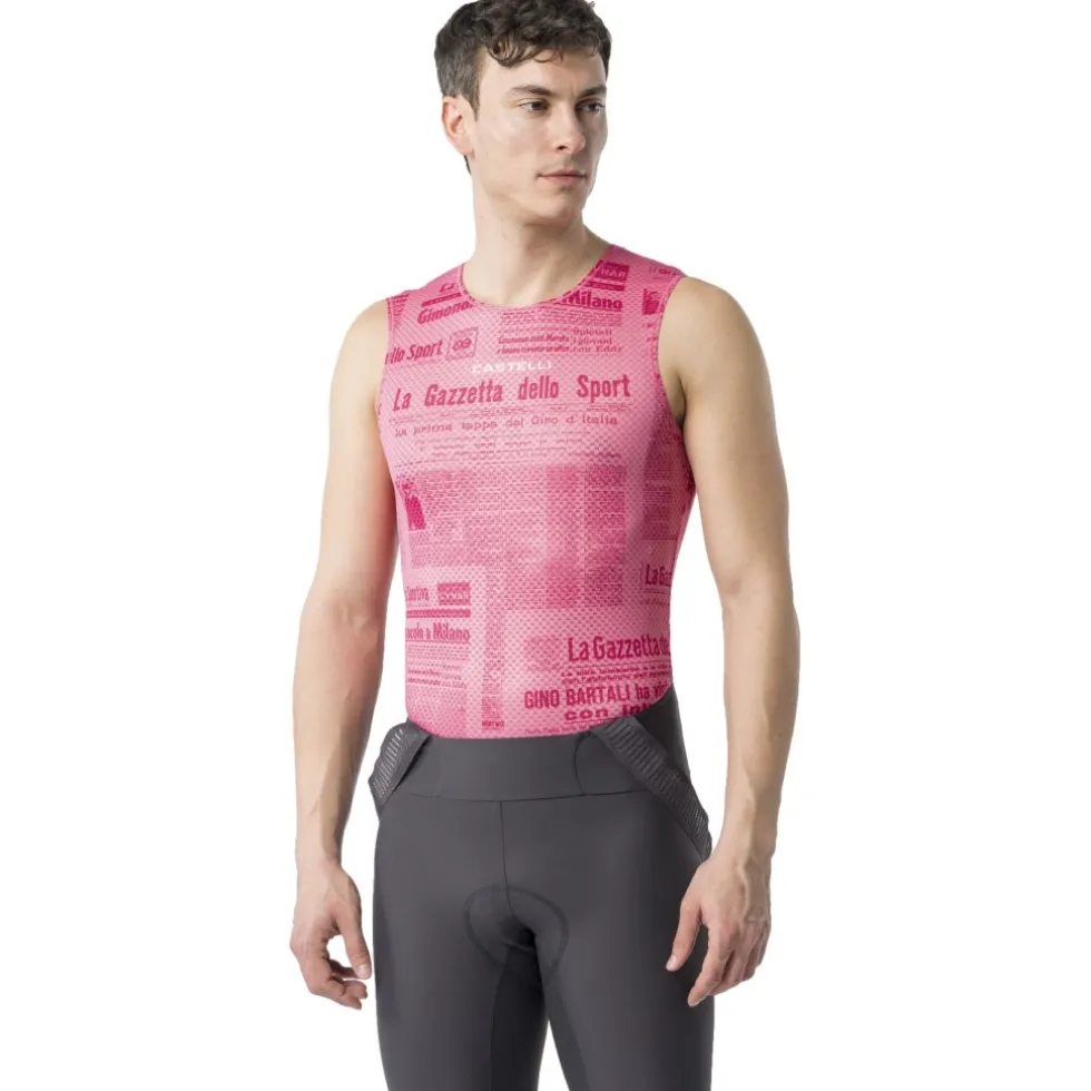 Castelli Giro d'Italia Gazzetta Dello Sport Hemd zonder mouwen voor heren - pink round 025