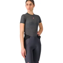 Castelli Medio Hemd met Korte Mouwen Dames - melange grey 006
