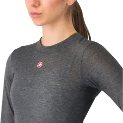 Castelli Medio Hemd met Lange Mouwen Dames - melange grey 006