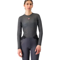 Castelli Medio Hemd met Lange Mouwen Dames - melange grey 006