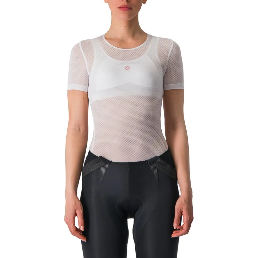 Castelli Pro Mesh Hemd met Korte Mouwen Dames - wit 001