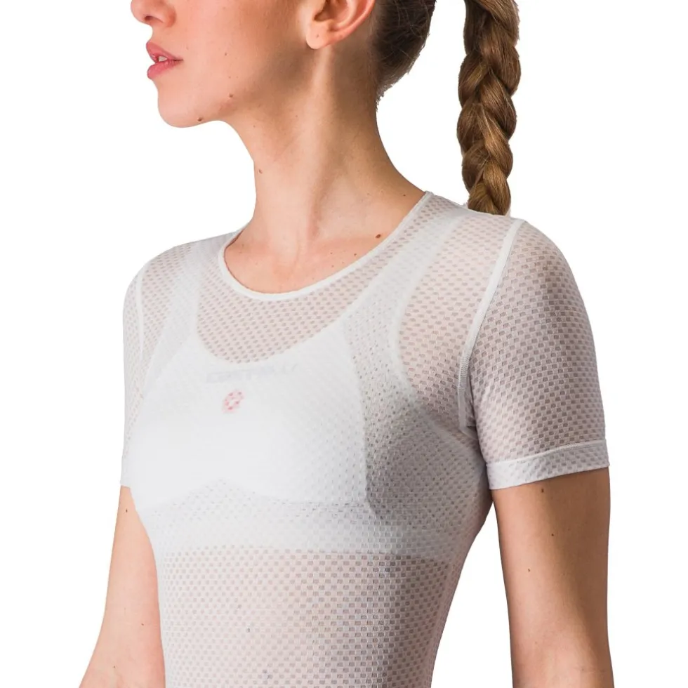 Castelli Pro Mesh Hemd met Korte Mouwen Dames - wit 001