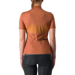Castelli Unlimited Sentiero 3 Fietsshirt met Korte Mouwen Dames - mocha/goldenrod 245