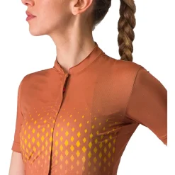 Castelli Unlimited Sentiero 3 Fietsshirt met Korte Mouwen Dames - mocha/goldenrod 245