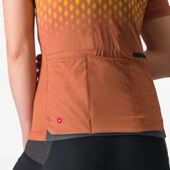 Castelli Unlimited Sentiero 3 Fietsshirt met Korte Mouwen Dames - mocha/goldenrod 245