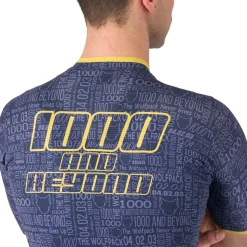 Castelli Wolfpack 1000 Victory Fietsshirt met Korte Mouwen Heren - belgian blue/gold 424