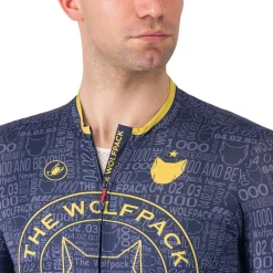 Castelli Wolfpack 1000 Victory Fietsshirt met Korte Mouwen Heren - belgian blue/gold 424