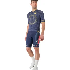 Castelli Wolfpack 1000 Victory Fietsshirt met Korte Mouwen Heren - belgian blue/gold 424